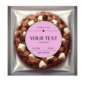 Triple Chocolate Cookies with Personalised Labels  (100 pcs) £29.99